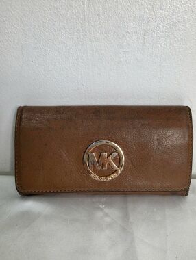 Michael Kors Brown Leather MK Logo Wallet